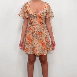Mini flowy floral dress